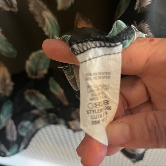 audrey 3 + 1 (boutique brand) mini-dress or top Size XS-S in Black feather GUC - Picture 7 of 9